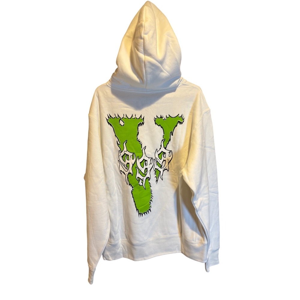 VLone Fighting Demons Graphic Hoodie White Large Men Sweatshirt BRAND NEW! - Picture 2 of 8